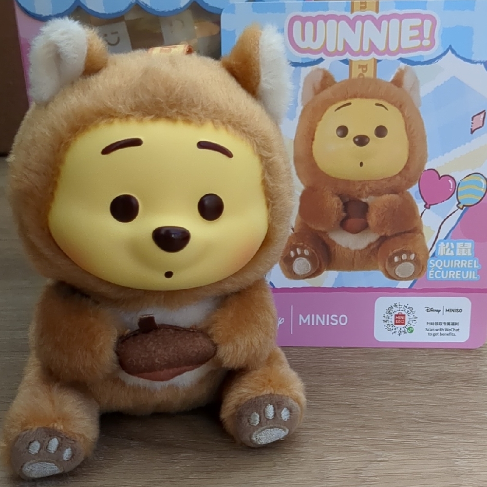 Miniso Winnie Vinyl Plush Pendant - Squirrel